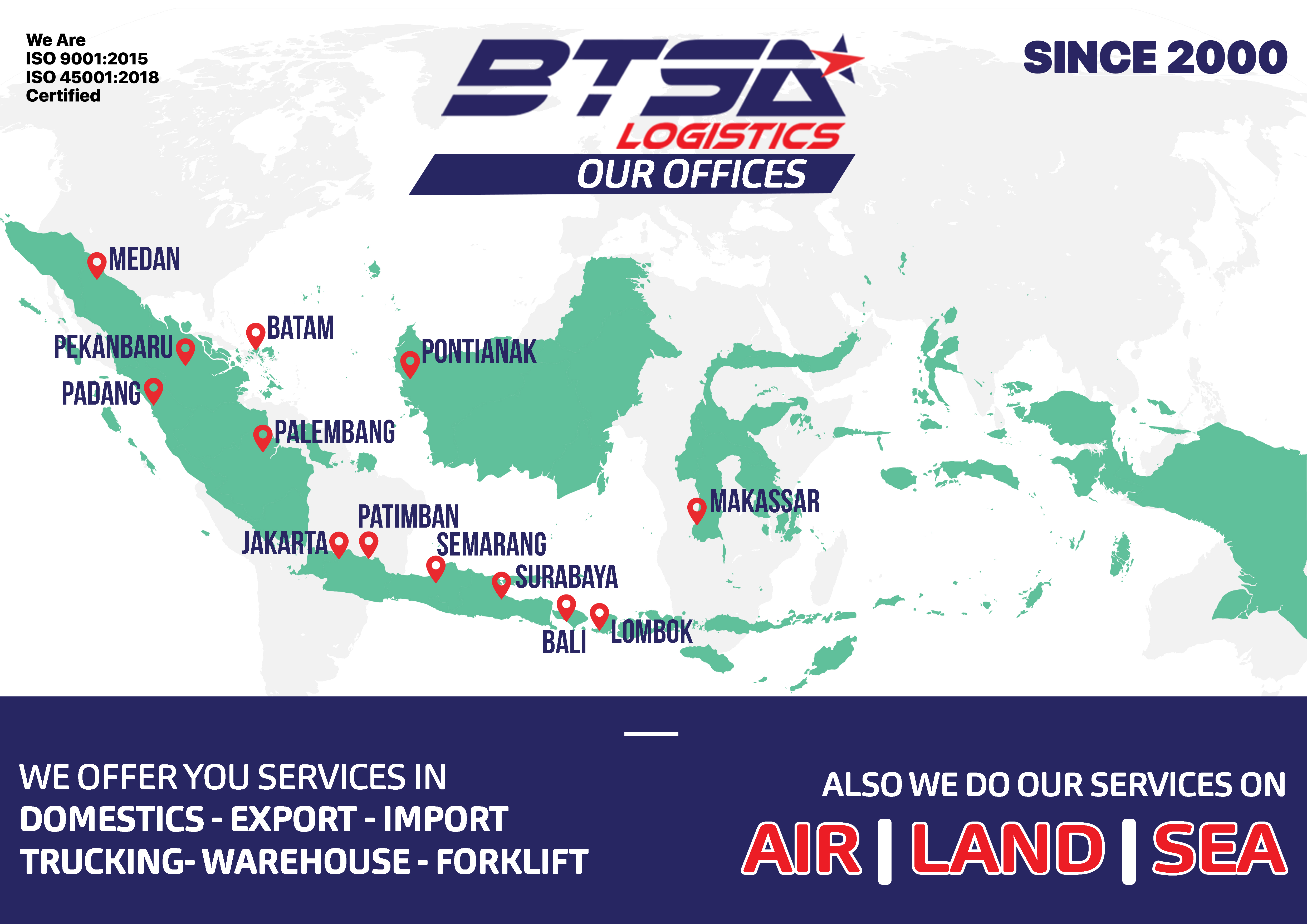 New Map for BTSA Logistics Services 2022